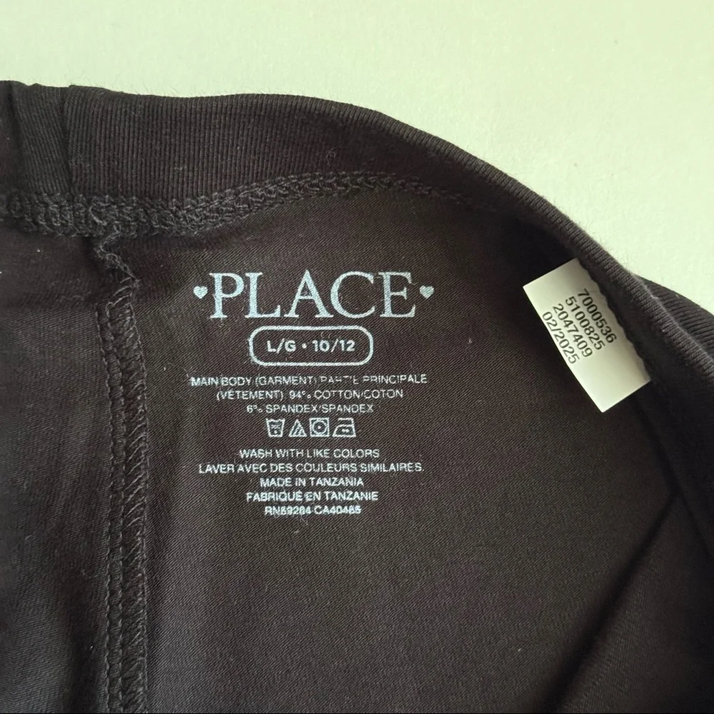 🍭 The Children’s Place Girls Black Capri Leggings - Size Large (10/12) (Used)